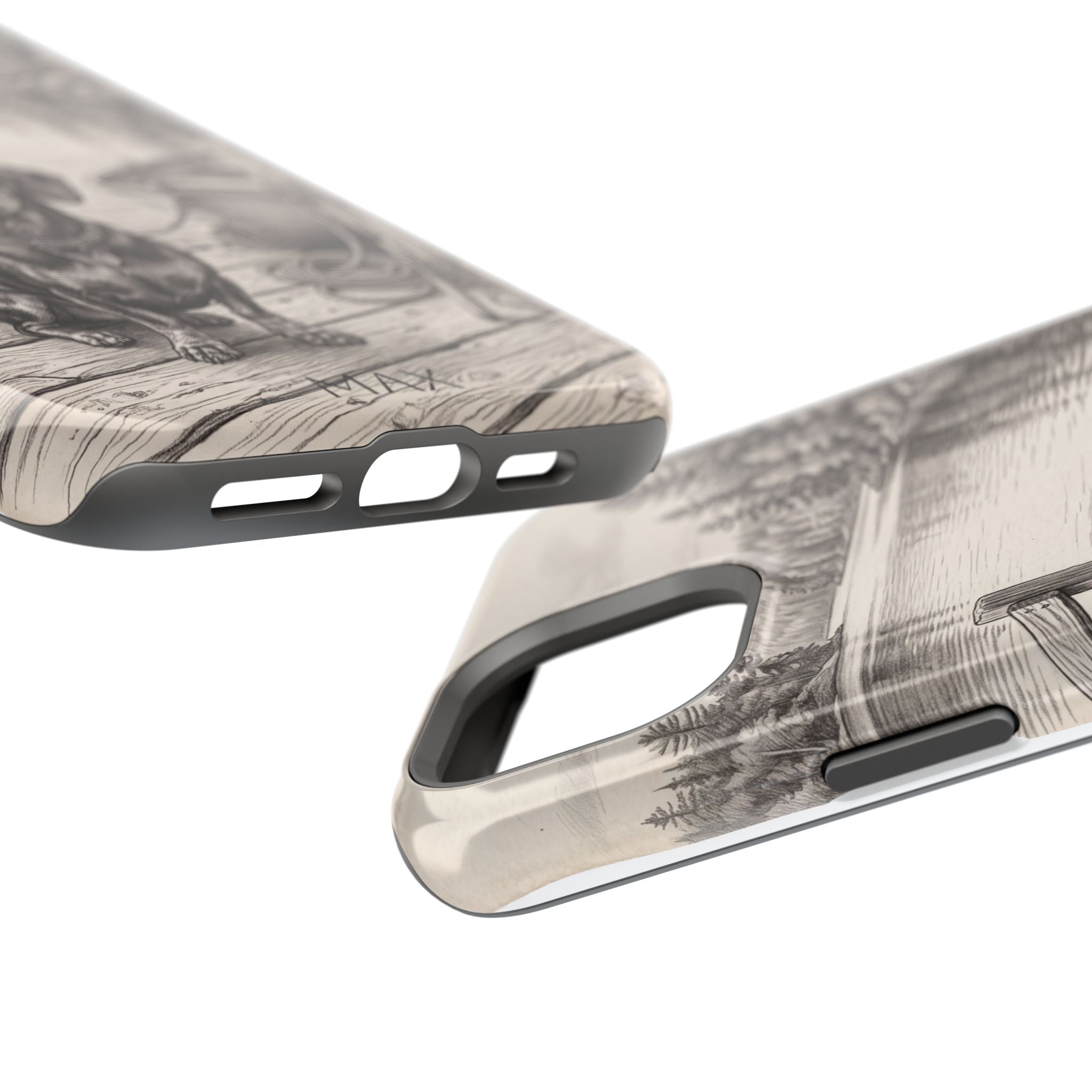 Personalized Dachshund Sunset Beach Phone Case — Wireless Charging Cover