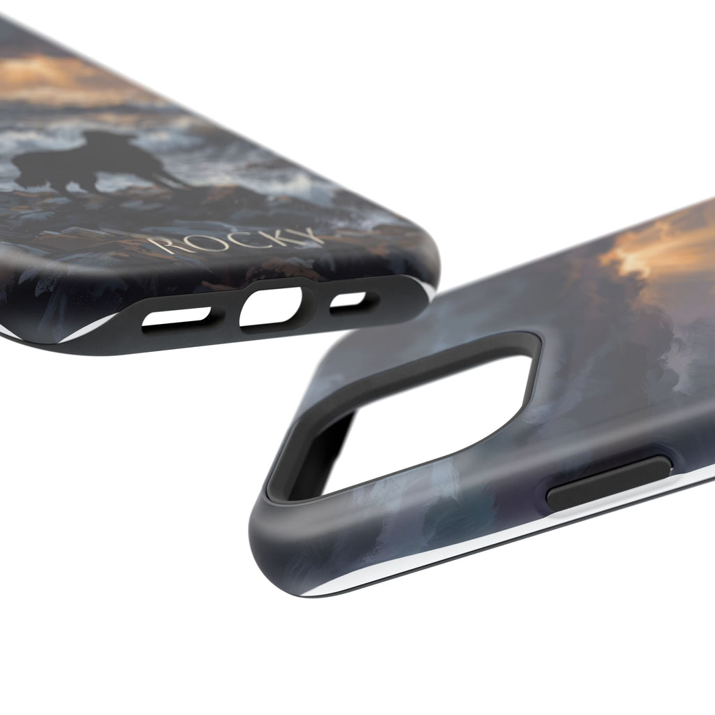 Personalized Golden Retriever Stormy Sea Phone Case — Wireless Charging Cover