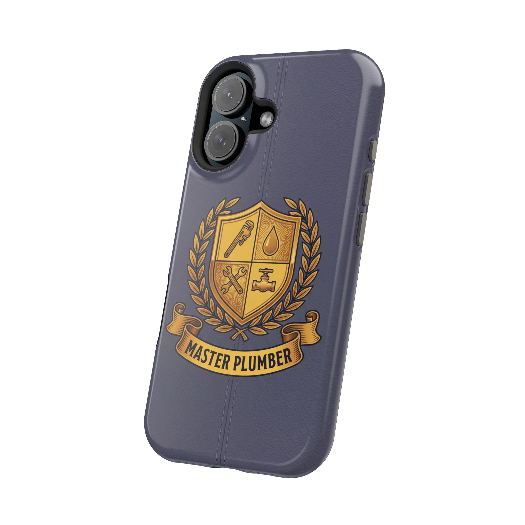 Master Plumber Crest Phone Case — Heraldic Shield Wireless Charging Cover
