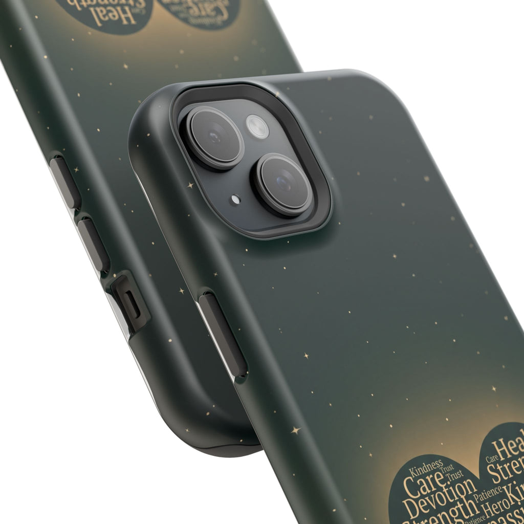 Nurse Heart Word and Art Phone Case — Impact-Resistant Wireless Charging Cover
