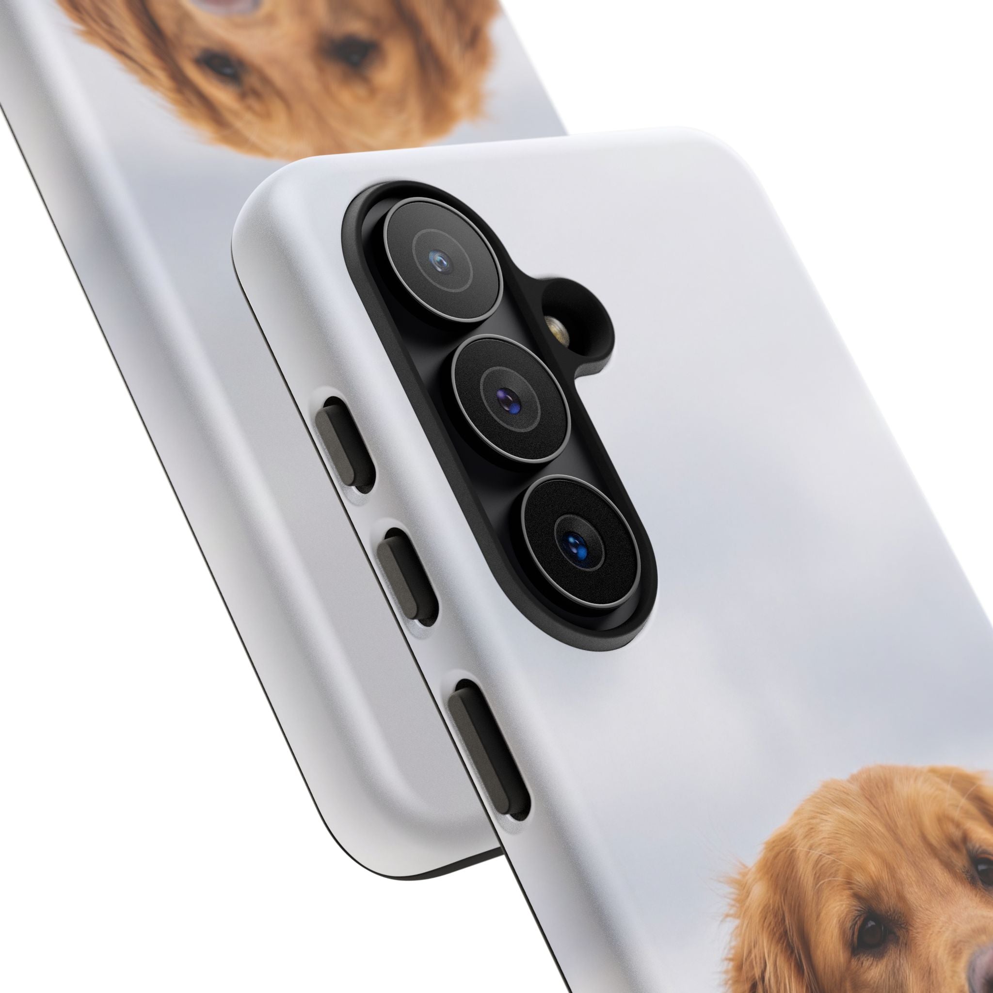 Golden Retriever Portrait Phone Case | Happy Dog Photo on Soft Sky Background | Samsung & iPhone
