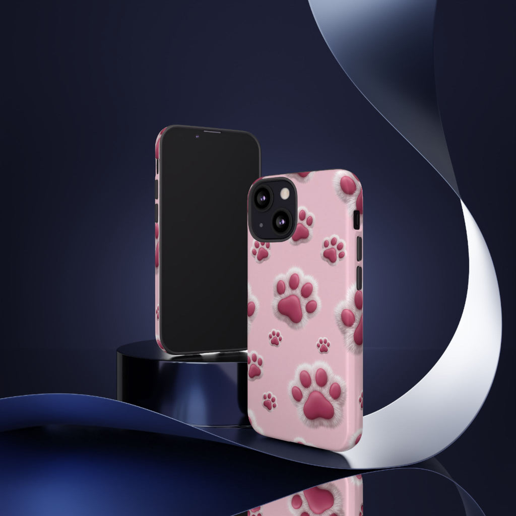 iphone & Samsung - Pink Paws Tough Phone Case — Cute Protective iPhone Cover