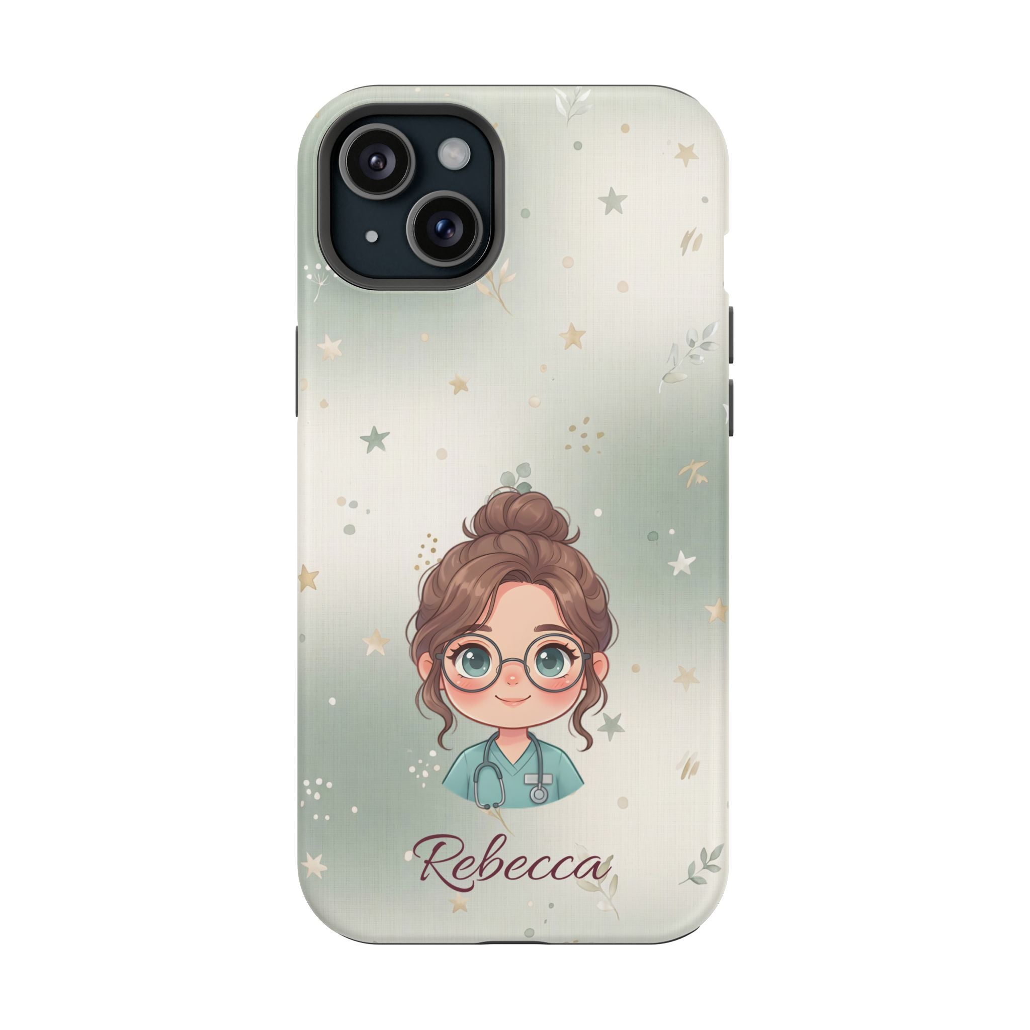 Personalized Starry Nurse Phone Case — Wireless Charging Cover