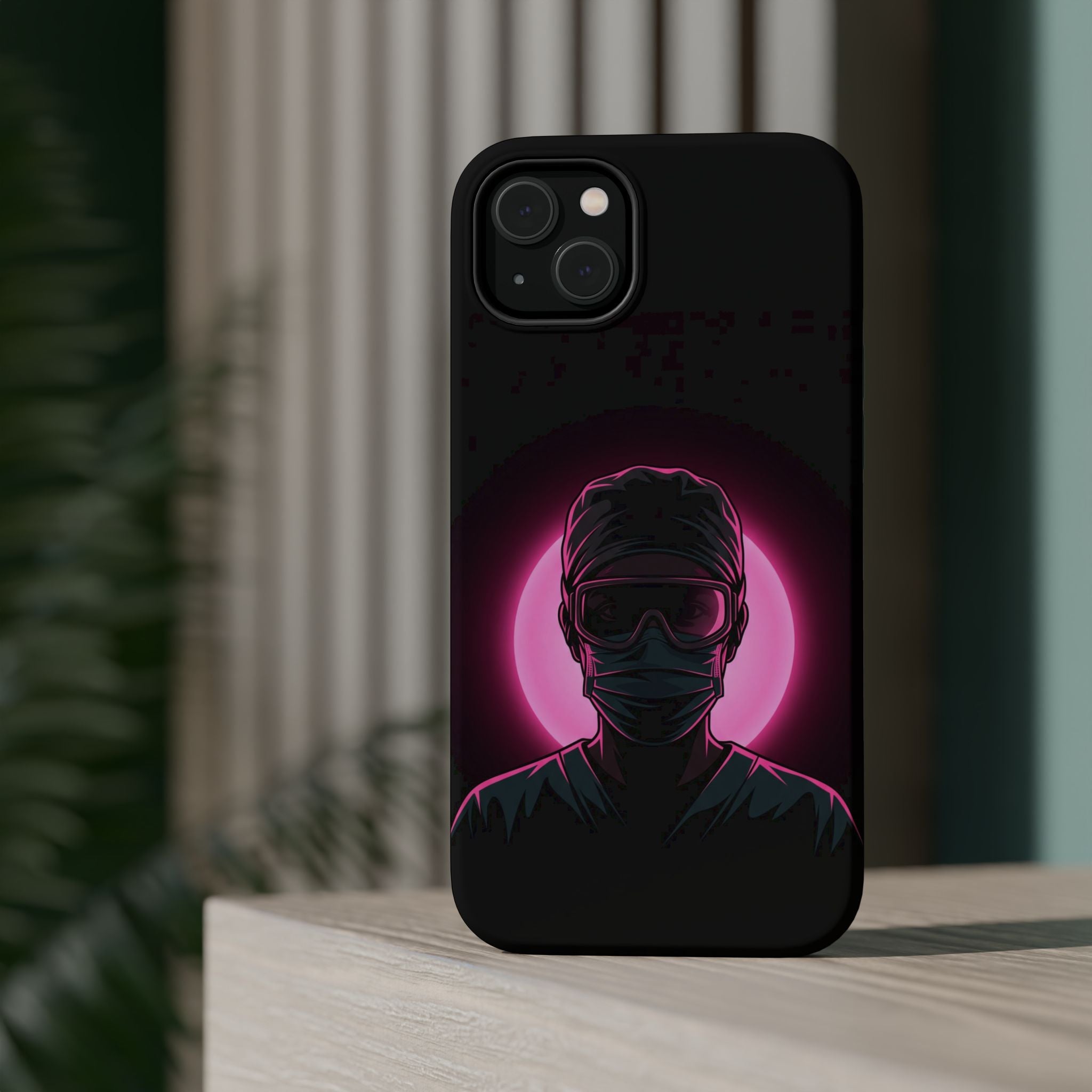 Nurse Portrait Phone Case — Navy Wireless Charging Cover