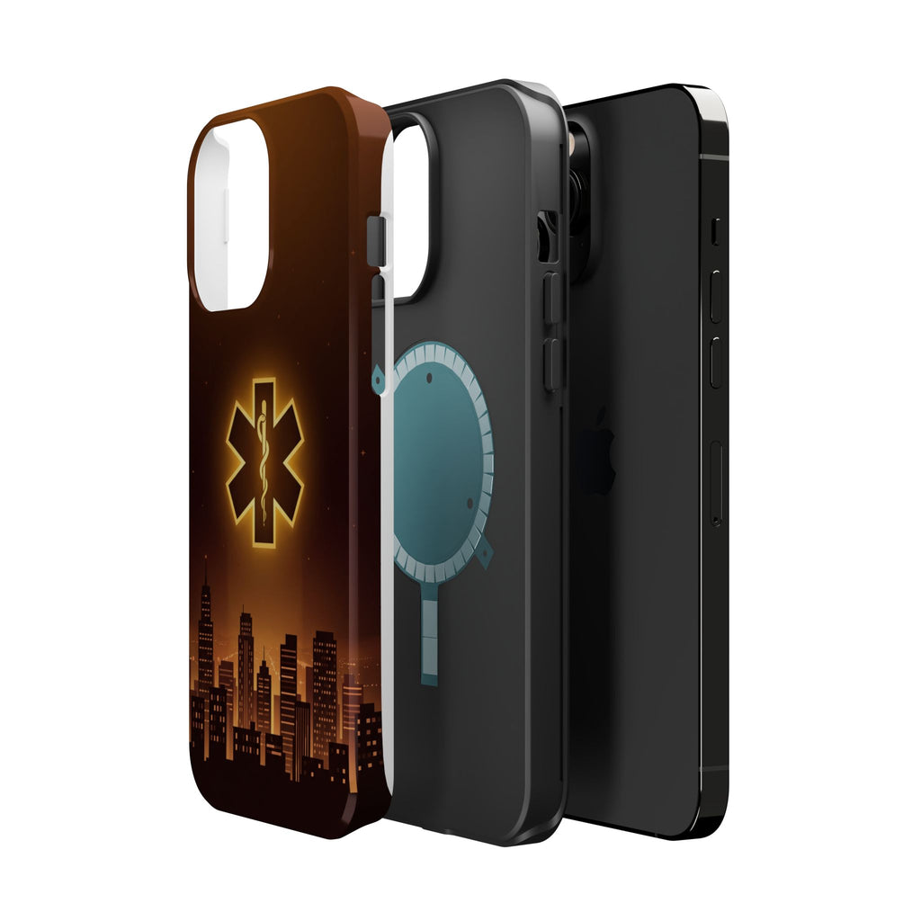 Paramedic/EMT Skyline Phone Case — Magnetic Wireless Charging Cover