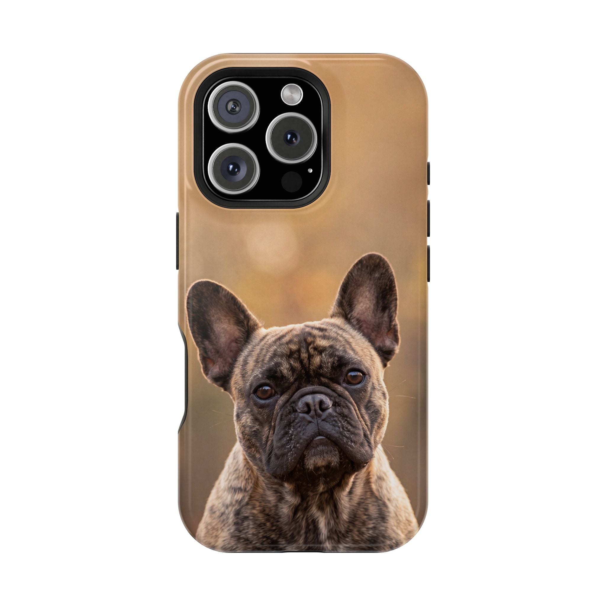 Brindle French Bulldog Phone Case — Impact-Resistant Wireless Charging Cover