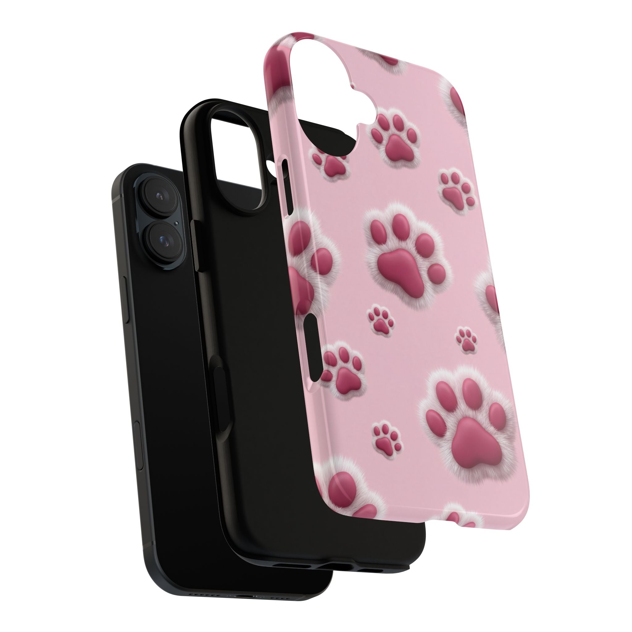 iphone & Samsung - Pink Paws Tough Phone Case — Cute Protective iPhone Cover