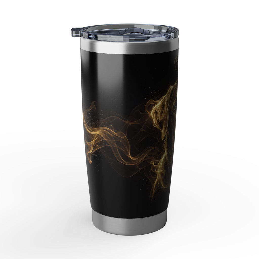 Labrador Personalized Tumbler | Gold Smoke Art — 20 oz Stainless Travel Mug