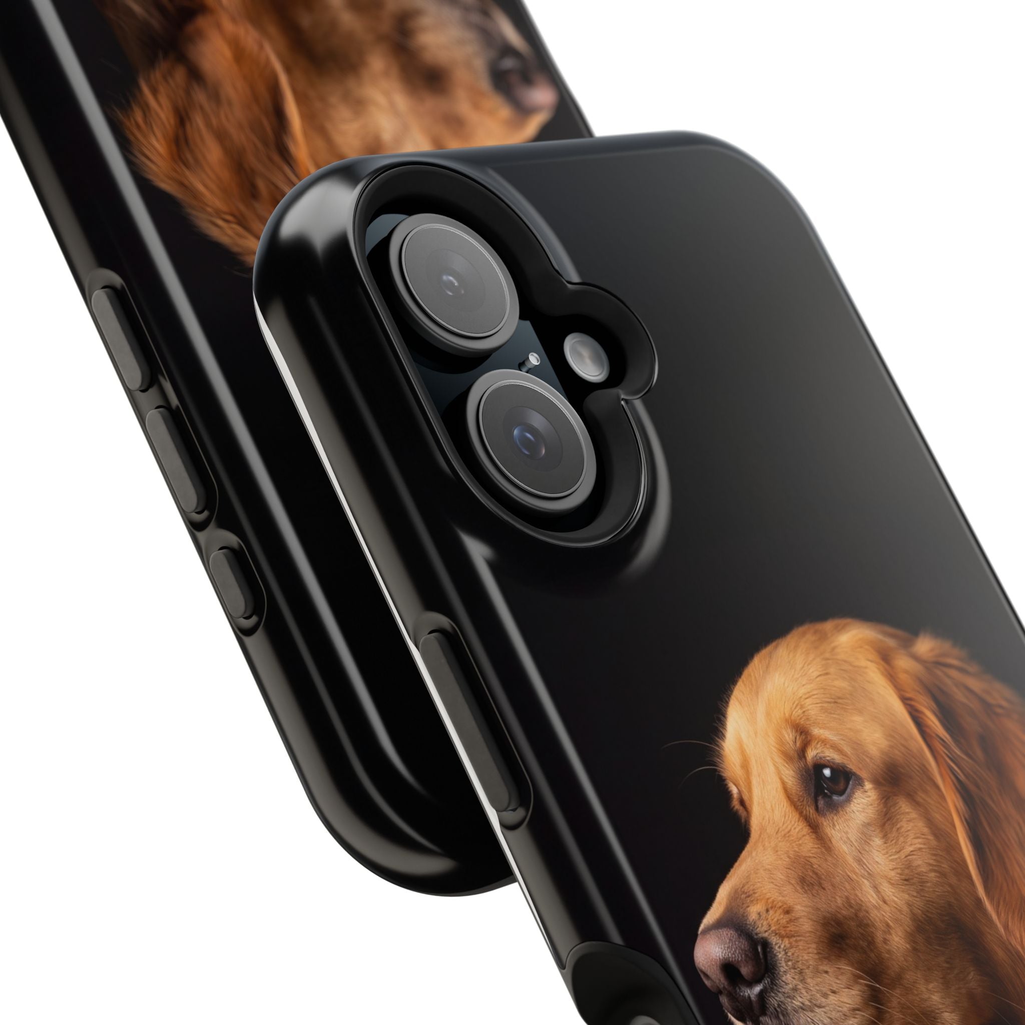 Golden Retriever Portrait Phone Case — Impact-Resistant Wireless Charging Cover