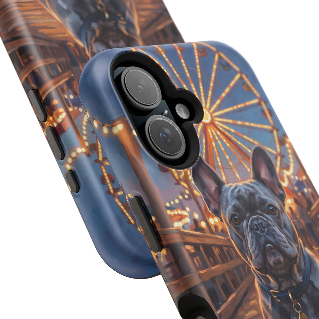Personalized French Bulldog Pier Lights Phone Case — Wireless Charging Cover