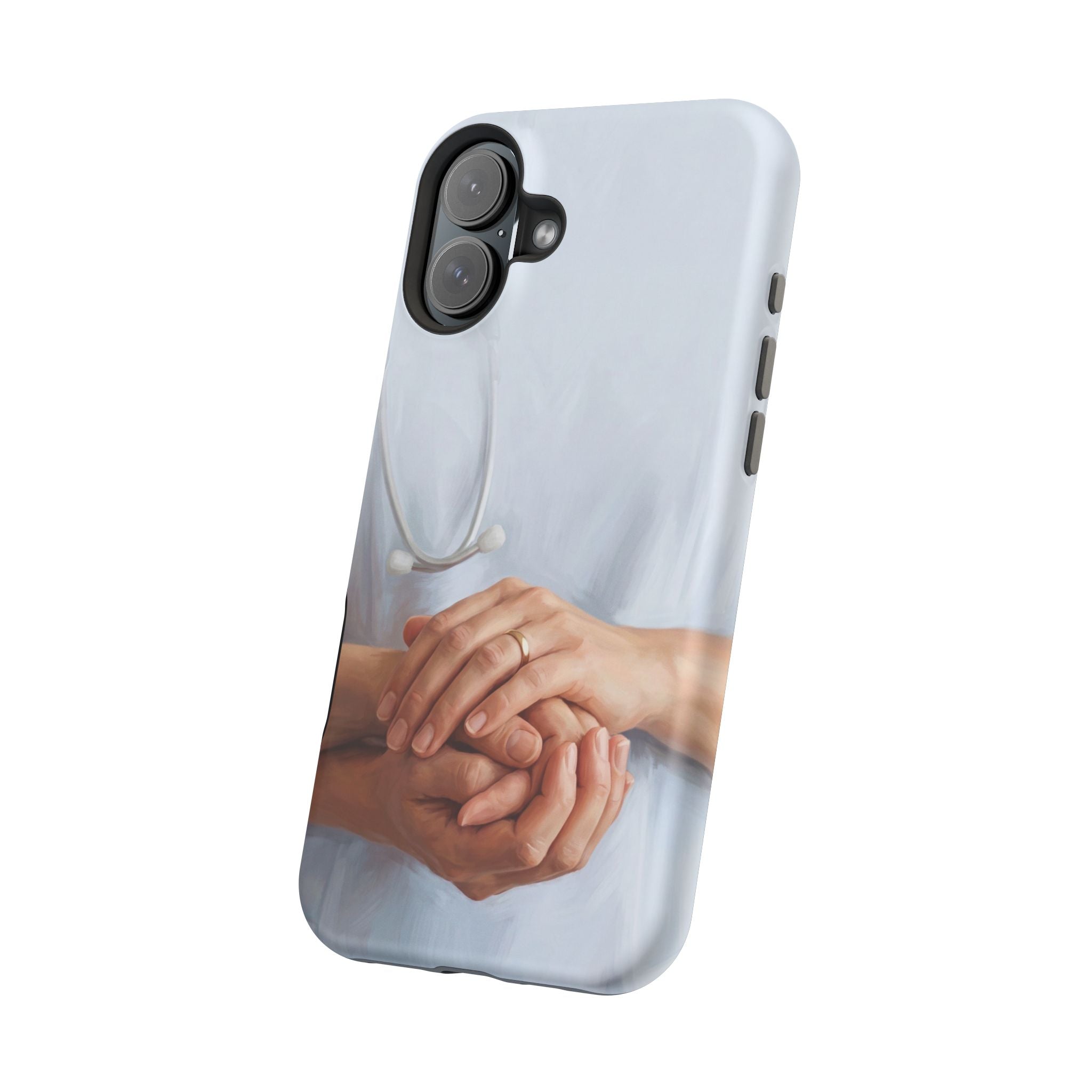 Impact-Resistant Phone Case — Caring Hands Wireless Charging Cover