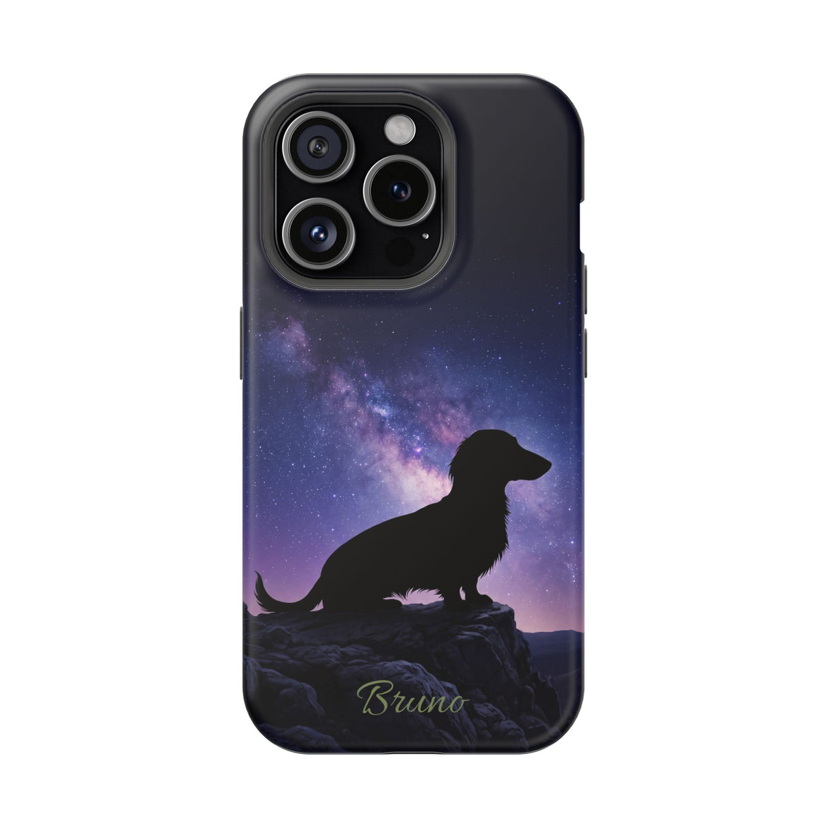 Personalized Dachshund Starry Night Phone Case — Wireless Charging Cover
