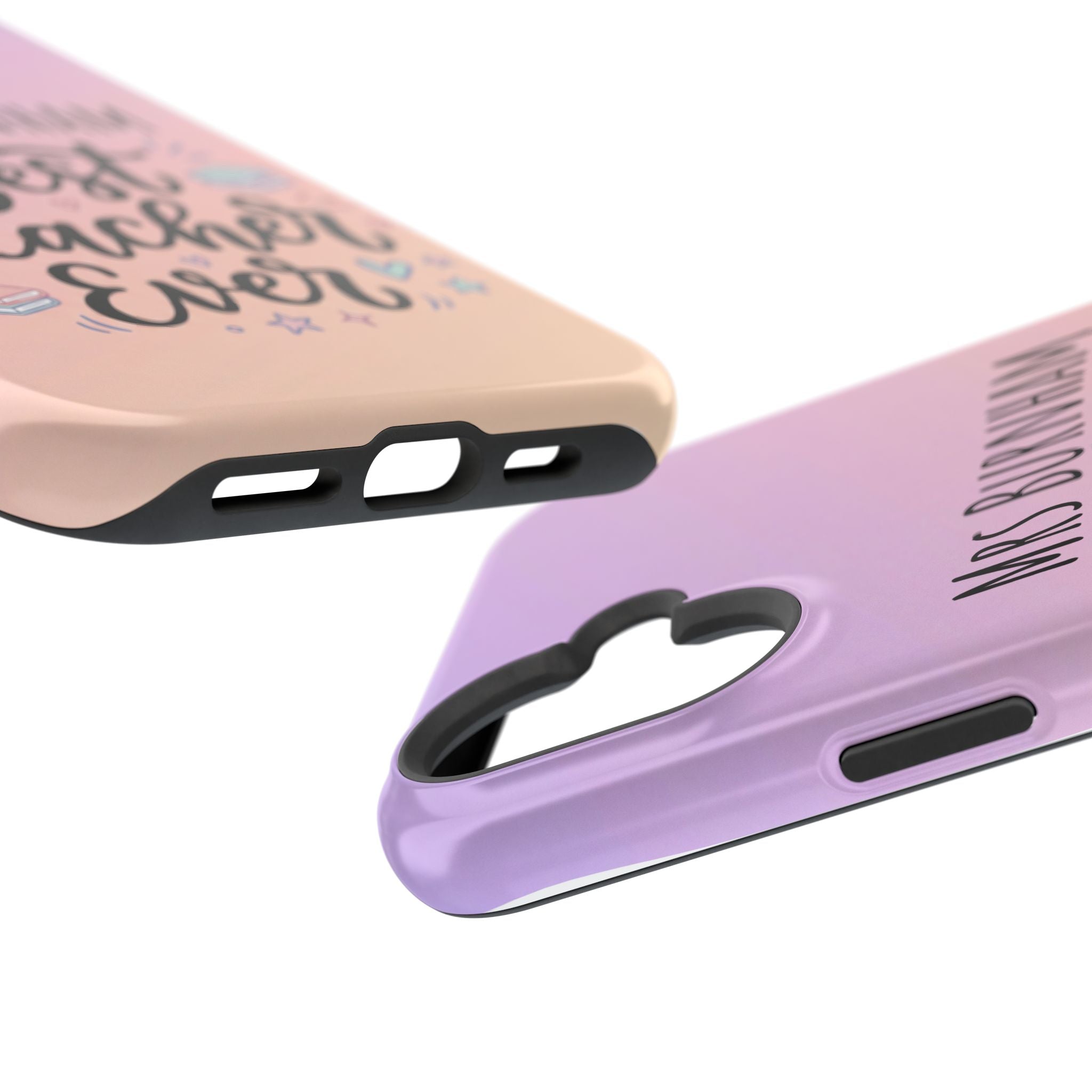 Best Teacher Ever Personalized Phone Case — Wireless Charging Cover
