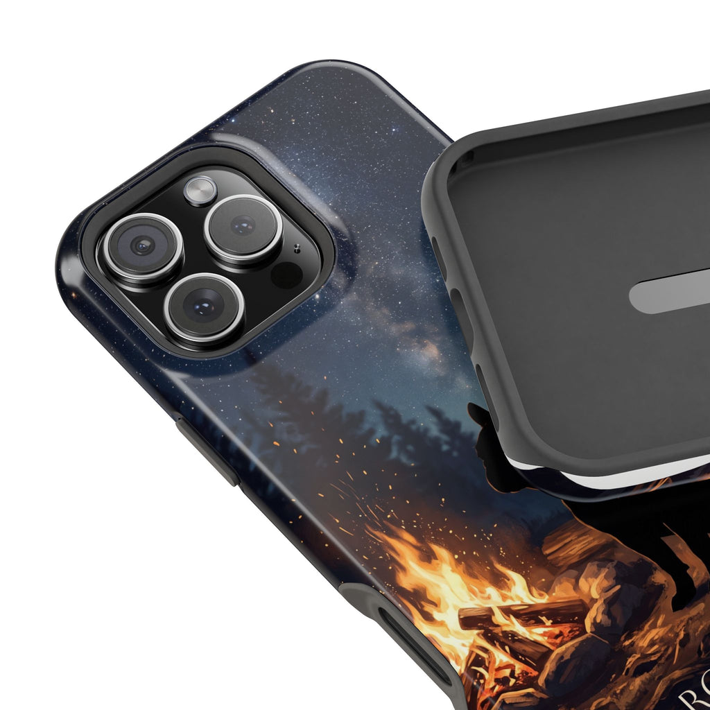 Personalized French Bulldog Campfire Phone Case — Wireless Charging Cover