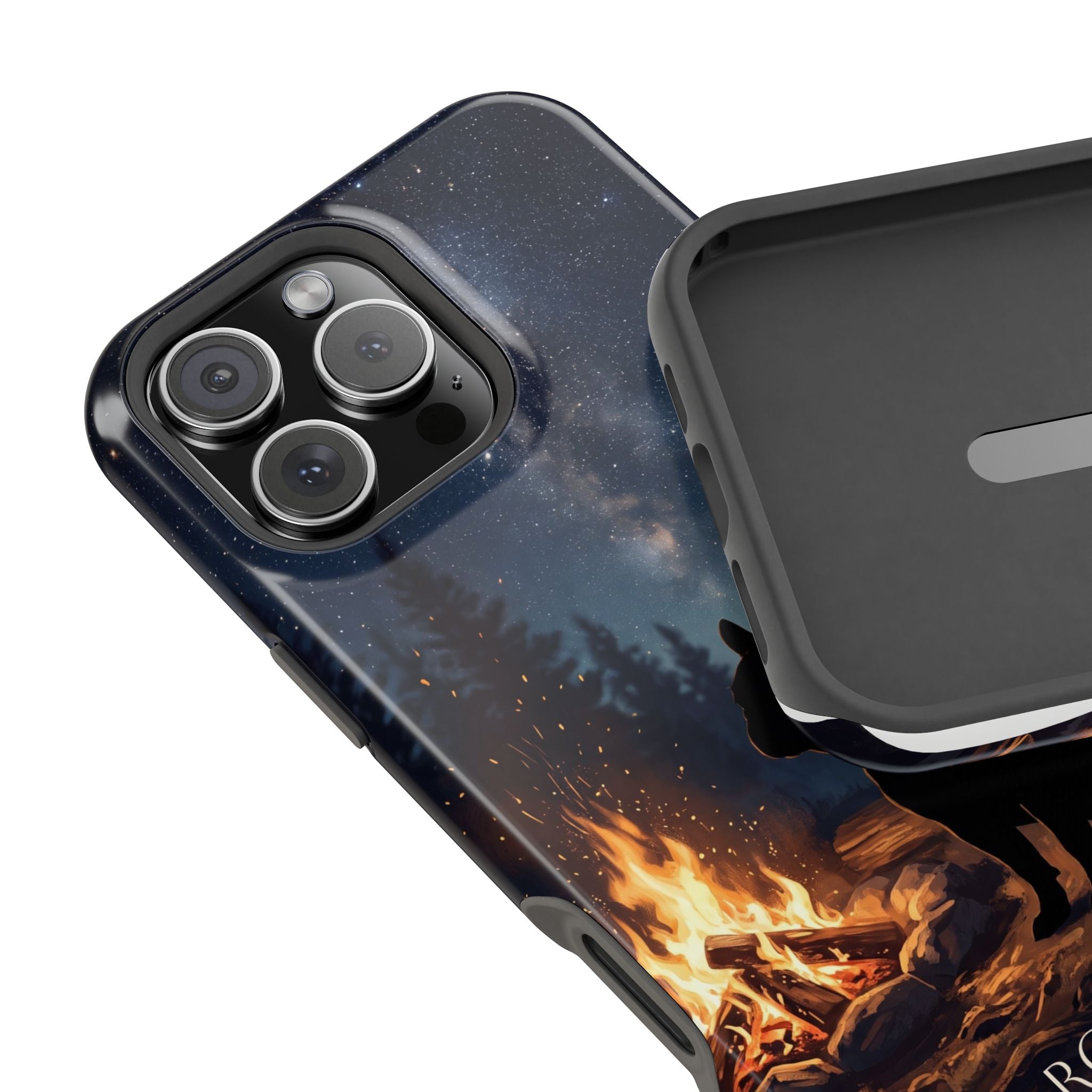 Personalized French Bulldog Campfire Phone Case — Wireless Charging Cover