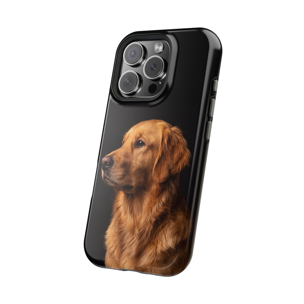Golden Retriever Portrait Phone Case — Impact-Resistant Wireless Charging Cover
