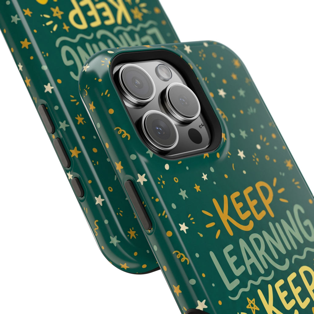 Keep Learning Keep Growing Teacher Phone Case — Wireless Charging Cover