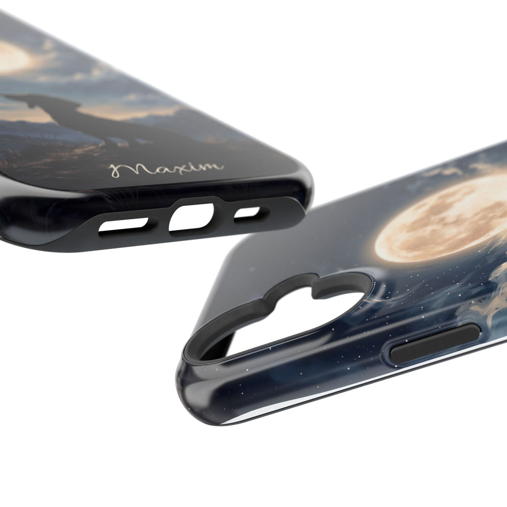 Personalized Dachshund Moonlight Phone Case — Wireless Charging Cover