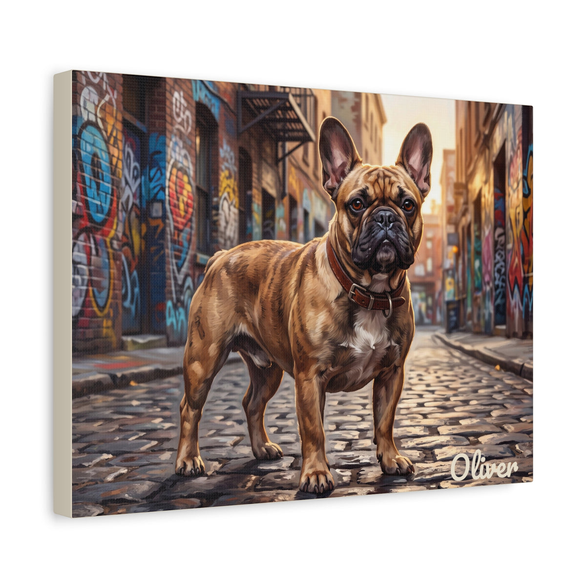 French Bulldog Personalized Canvas | Urban Graffiti Street Art Wall Art
