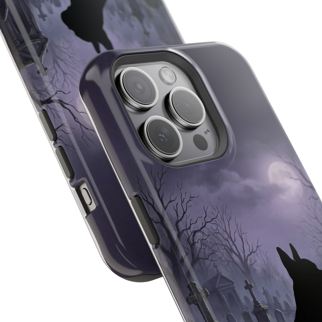 Personalized French Bulldog Moonlit Graveyard Phone Case — Wireless Charging Cover