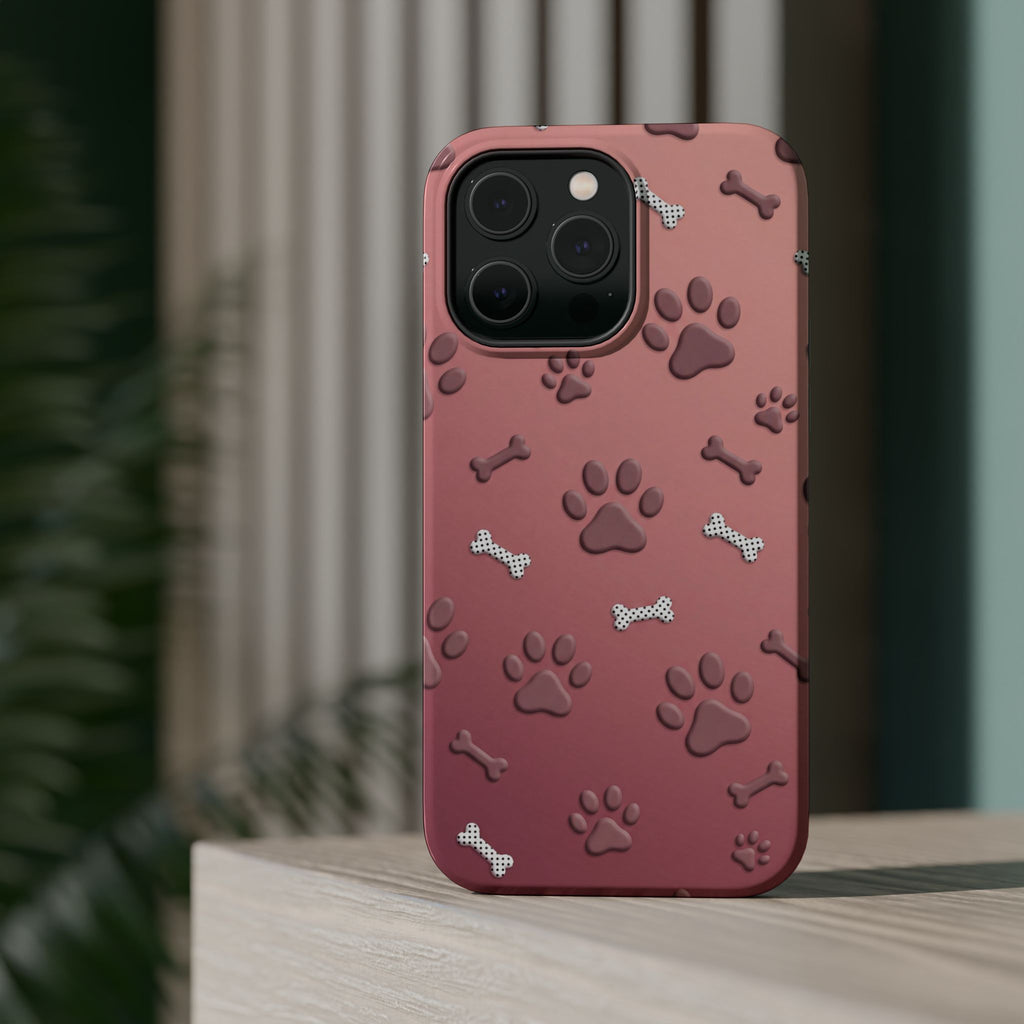 Paws & Bones Phone Case — Impact-Resistant Wireless Charging Cover