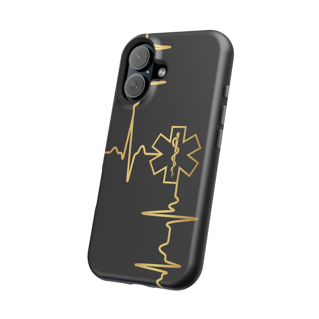 Paramedic/EMT Heartbeat Line Phone Case — Magnetic Wireless Charging Cover