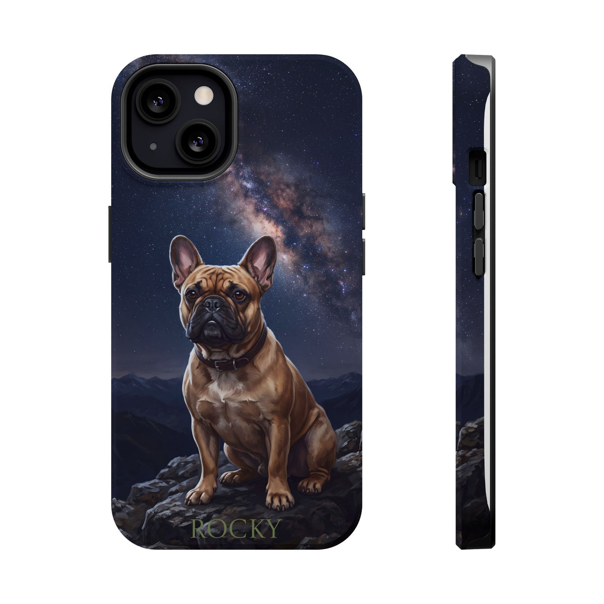 Personalized French Bulldog Starry Night Sky Phone Case — Wireless Charging Cover