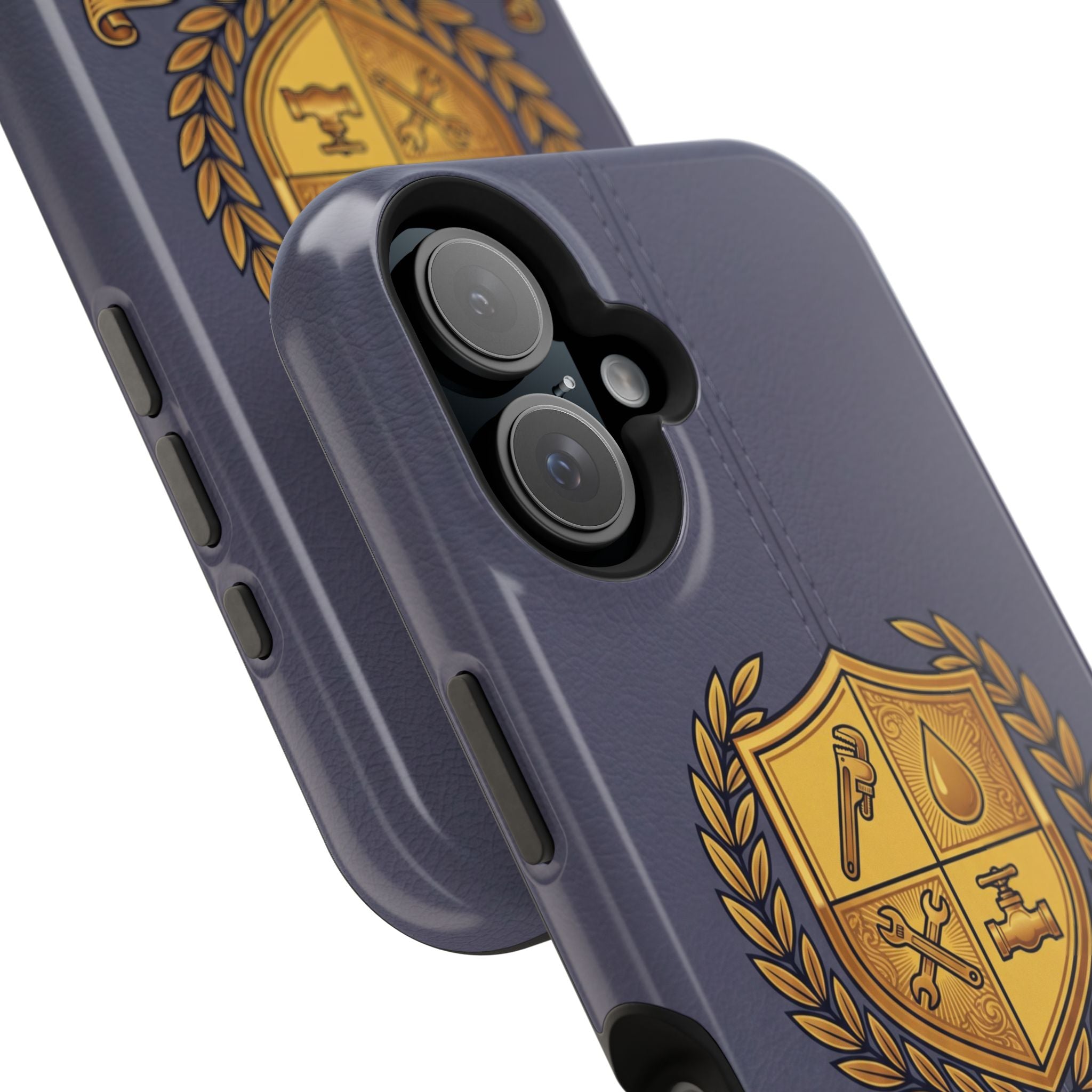 Master Plumber Crest Phone Case — Heraldic Shield Wireless Charging Cover