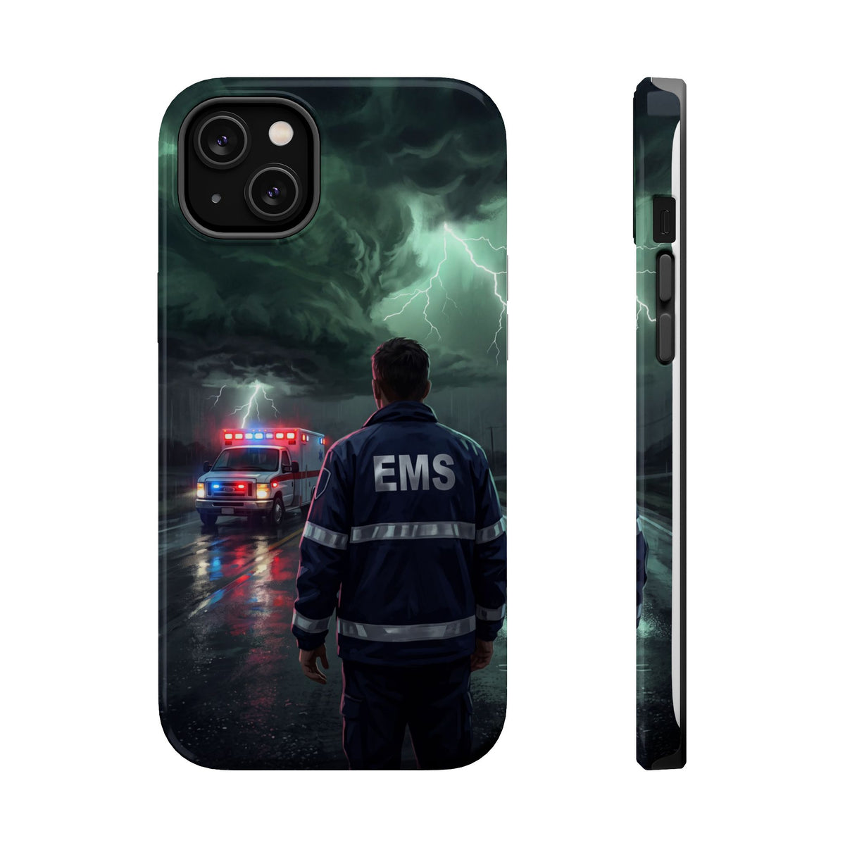 EMS Green Storm City Phone Case — Magnetic Wireless Charging Cover