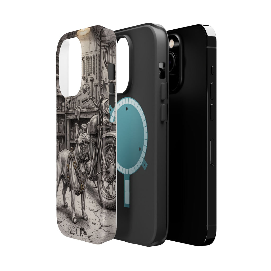 Personalized French Bulldog Vintage Street Phone Case — Wireless Charging Cover
