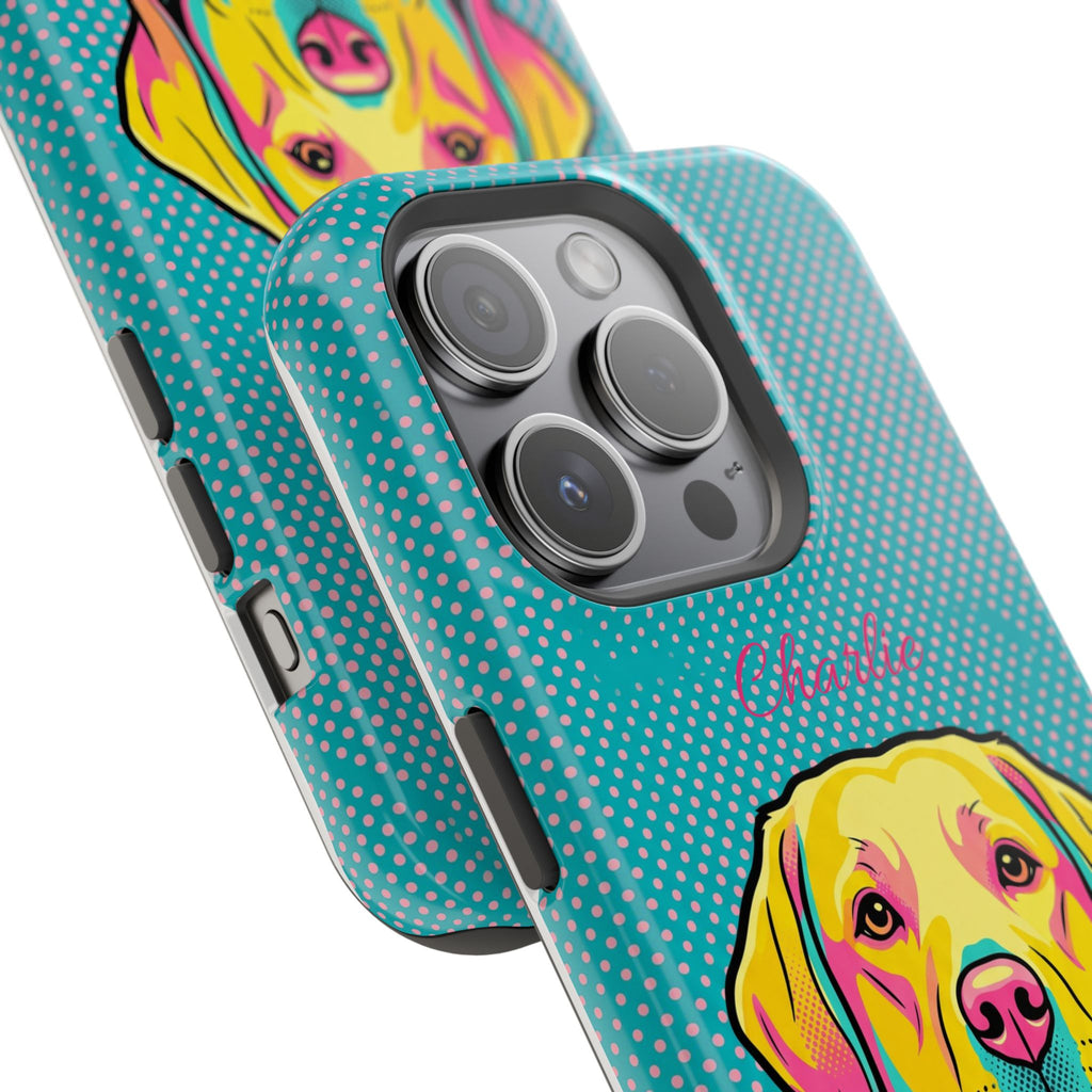 Personalized Pop Art Labrador Phone Case — Tough Magnetic Case with Wireless Charging
