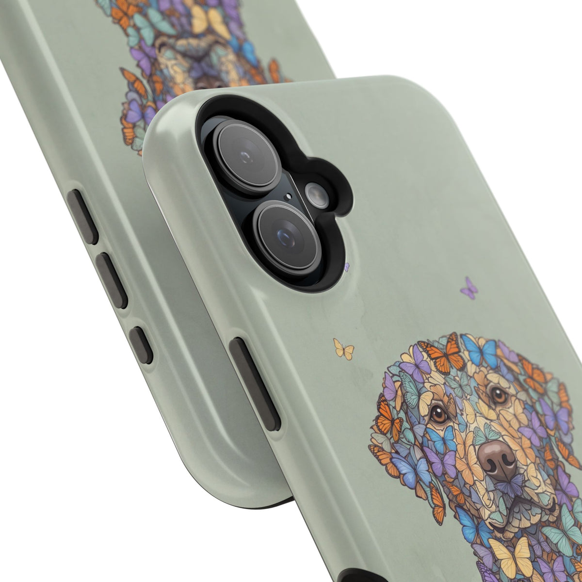 Personalized Butterfly Labrador Phone Case — Tough Magnetic Case with Wireless Charging