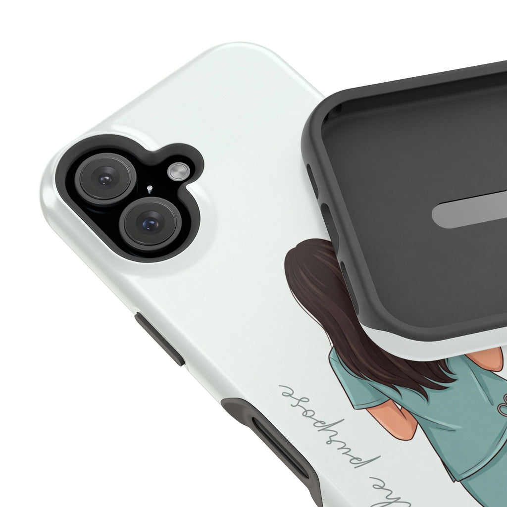 Nurse Illustration Phone Case — Impact-Resistant Wireless Charging Cover