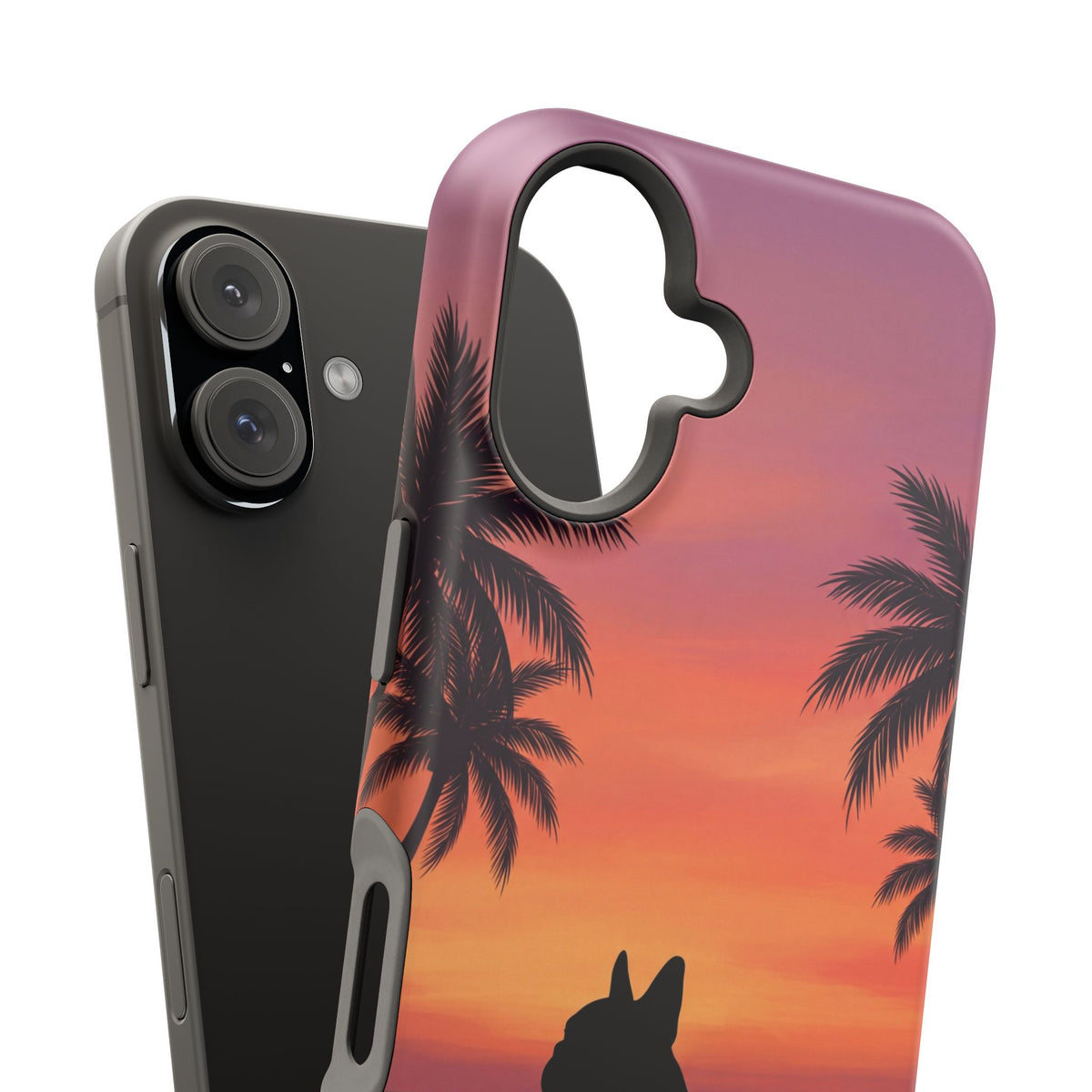Personalized French Bulldog Tropical Beach Phone Case — Wireless Charging Cover