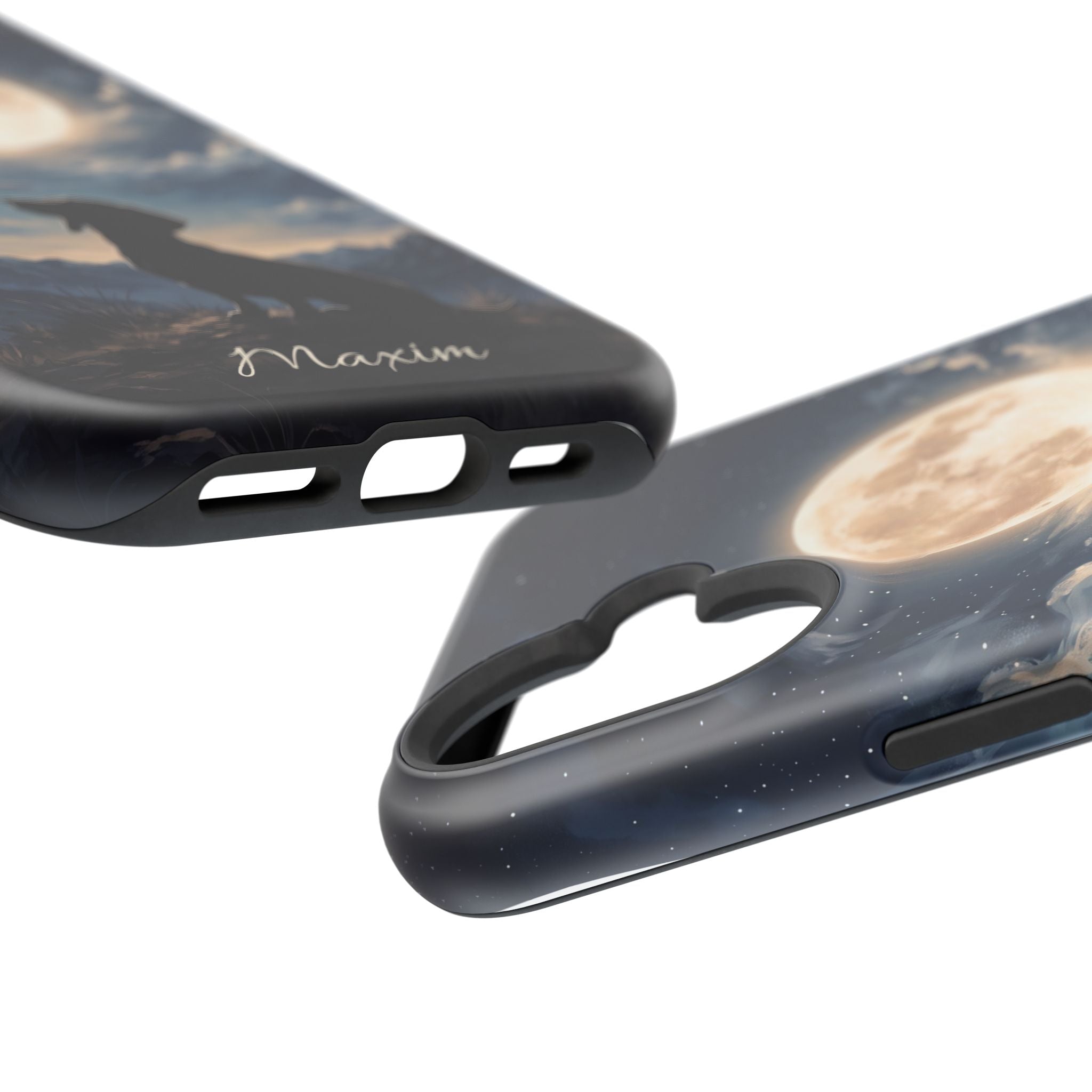 Personalized Dachshund Moonlight Phone Case — Wireless Charging Cover