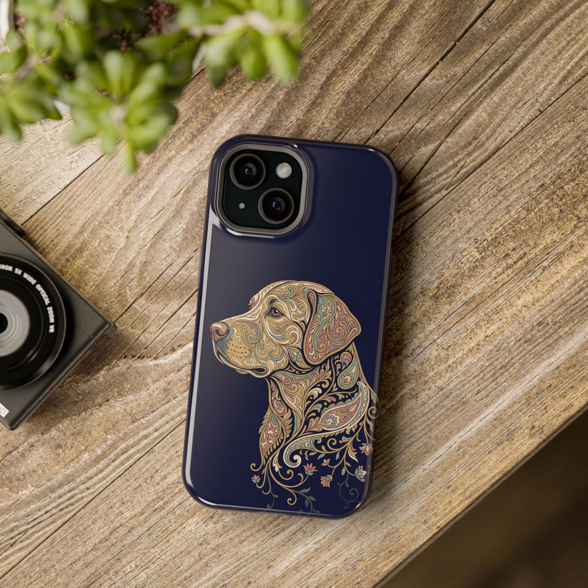 Paisley Labrador Phone Case — Tough Magnetic Case with Wireless Charging