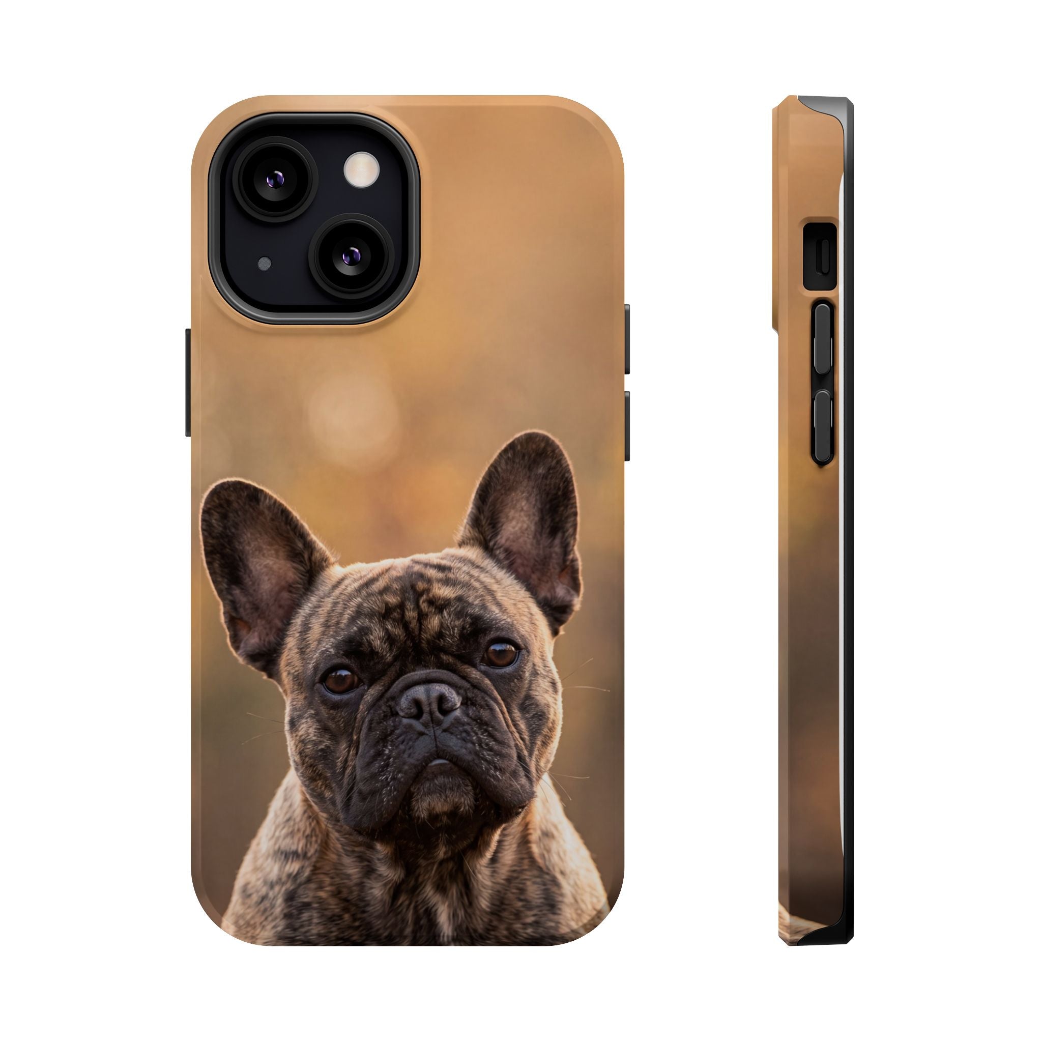 Brindle French Bulldog Phone Case — Impact-Resistant Wireless Charging Cover