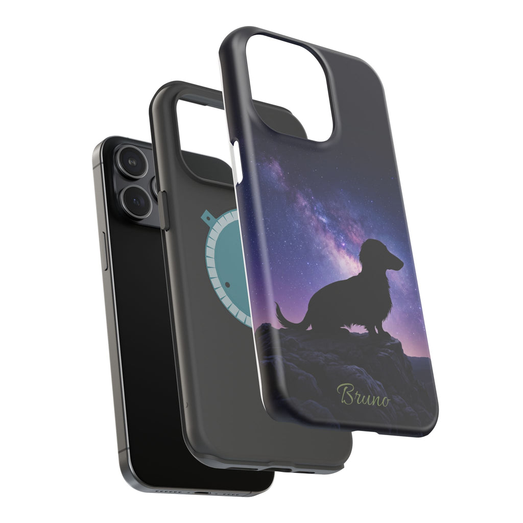 Personalized Dachshund Starry Night Phone Case — Wireless Charging Cover