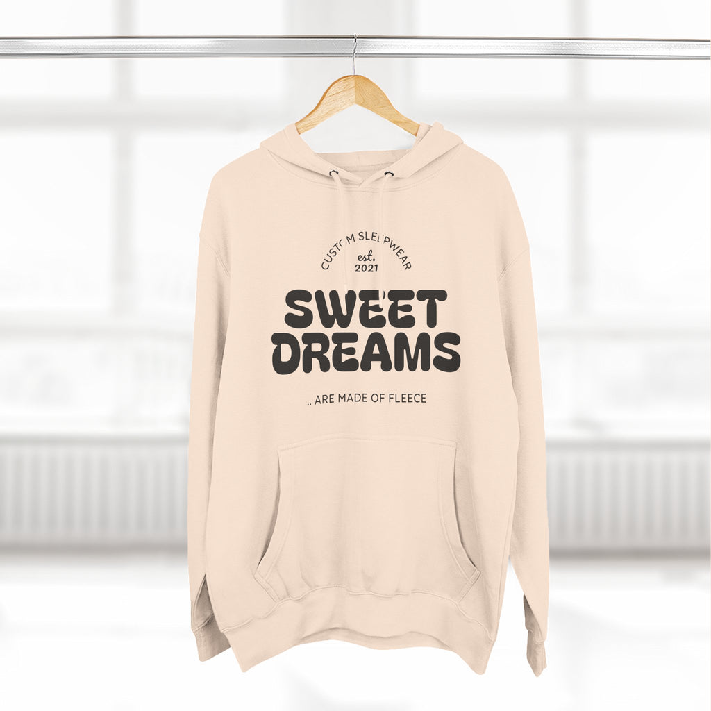 Sweet Dreams Hoodie — Cozy Fleece Pullover with Retro Script