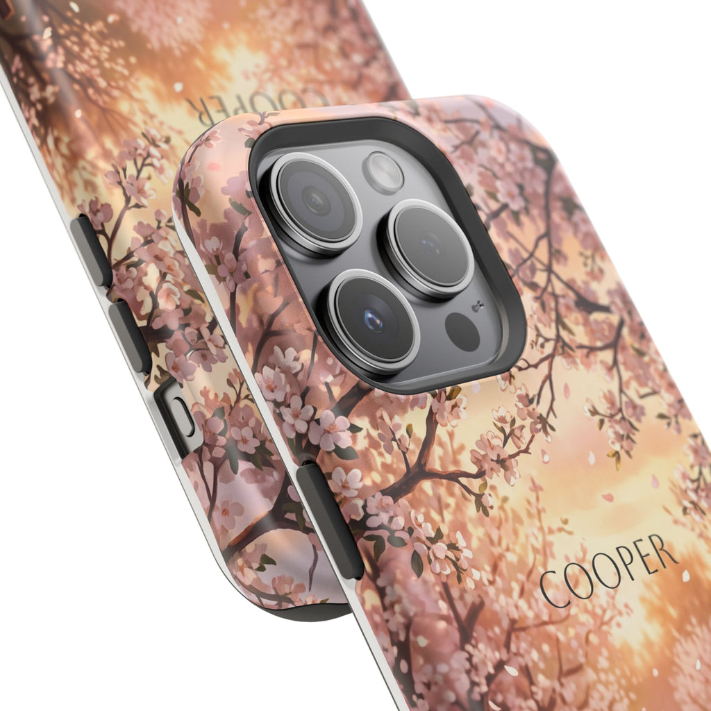 Personalized Golden Retriever Autumn Forest Phone Case — Wireless Charging Cover