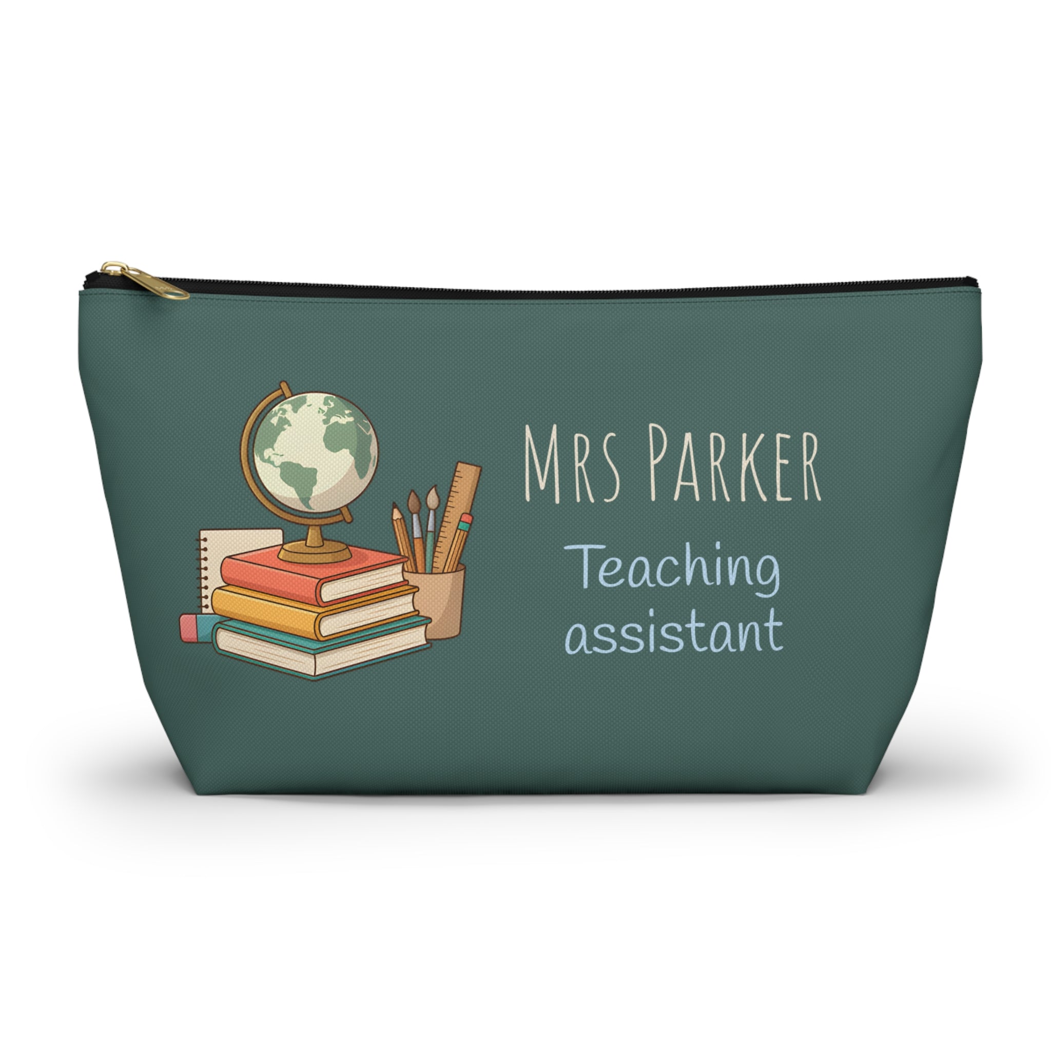 Personalized Teacher Gift Pouch – Custom Name Makeup Bag for Teachers