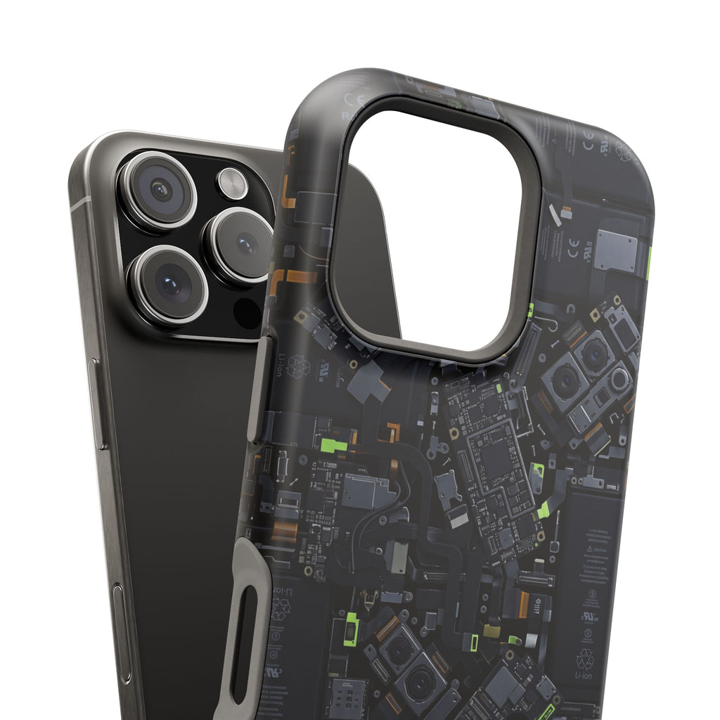 Circuit Core Phone Case — Motherboard Print Wireless Charging Cover