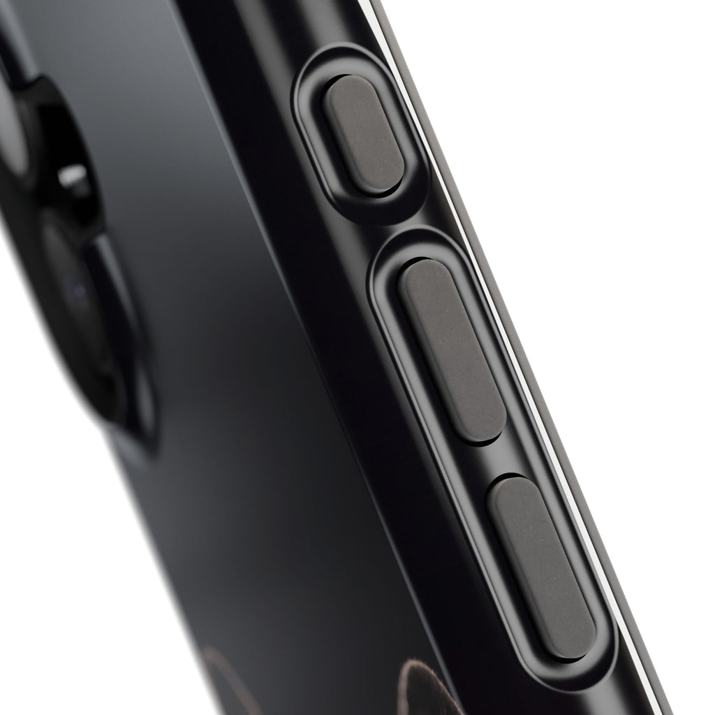 Black French Bulldog Phone Case — Impact-Resistant Wireless Charging Cover