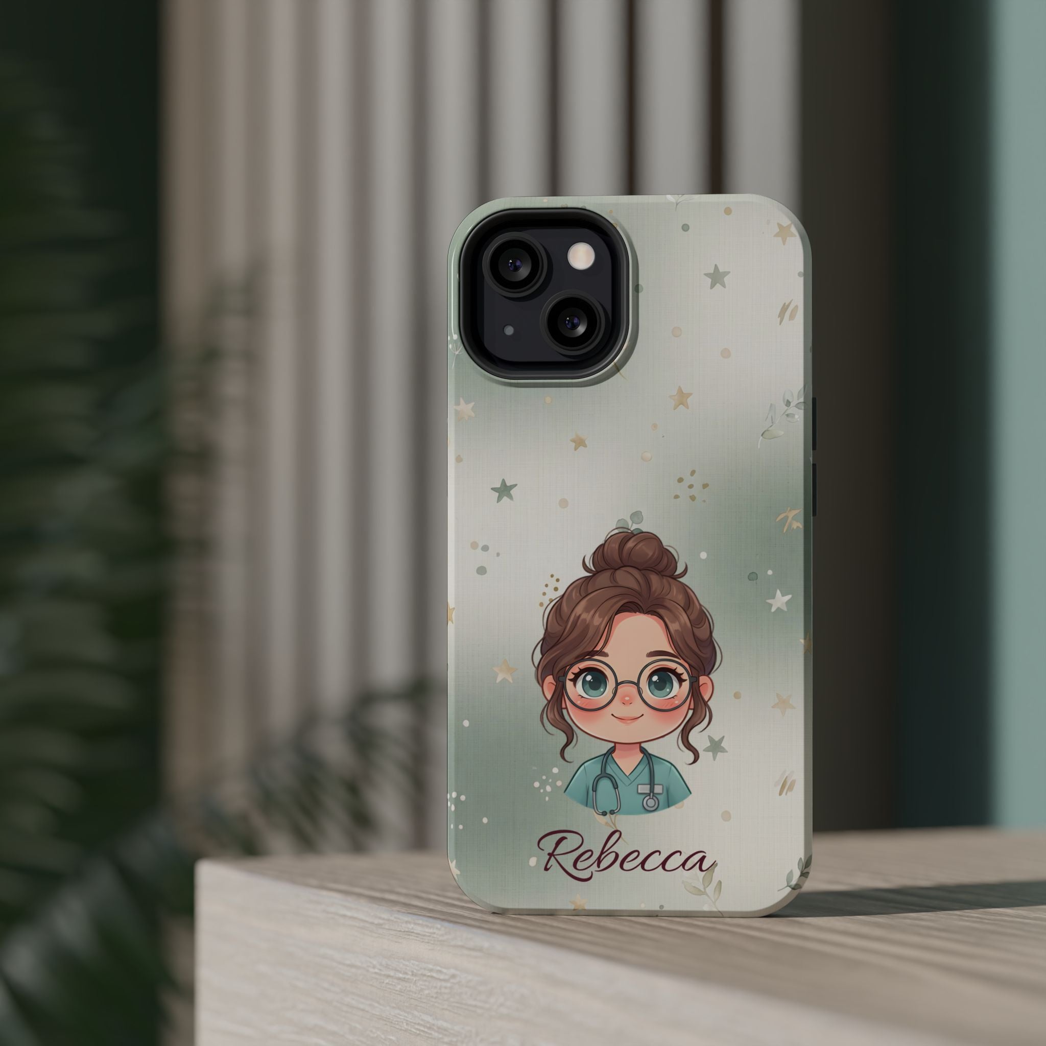 Personalized Starry Nurse Phone Case — Wireless Charging Cover