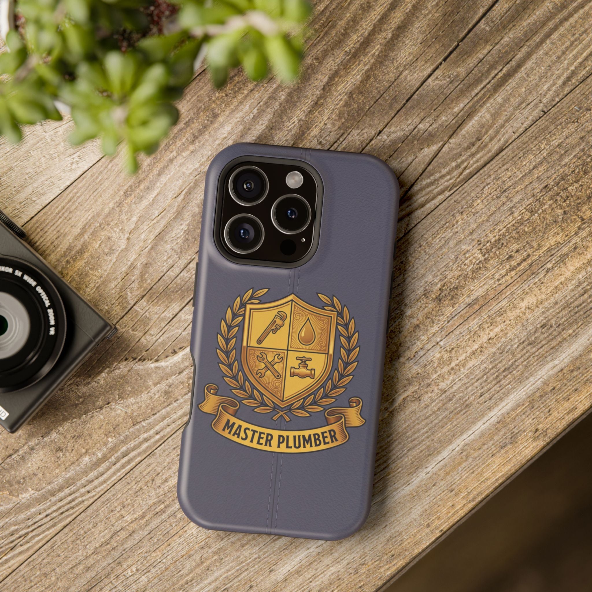 Master Plumber Crest Phone Case — Heraldic Shield Wireless Charging Cover