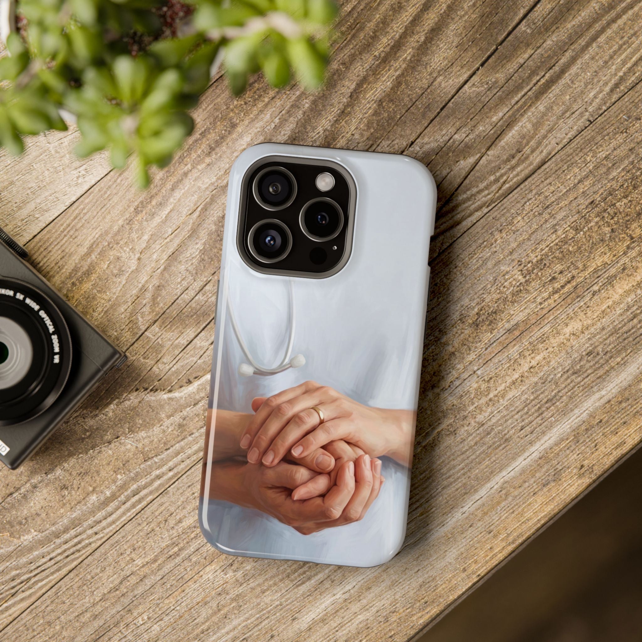 Impact-Resistant Phone Case — Caring Hands Wireless Charging Cover