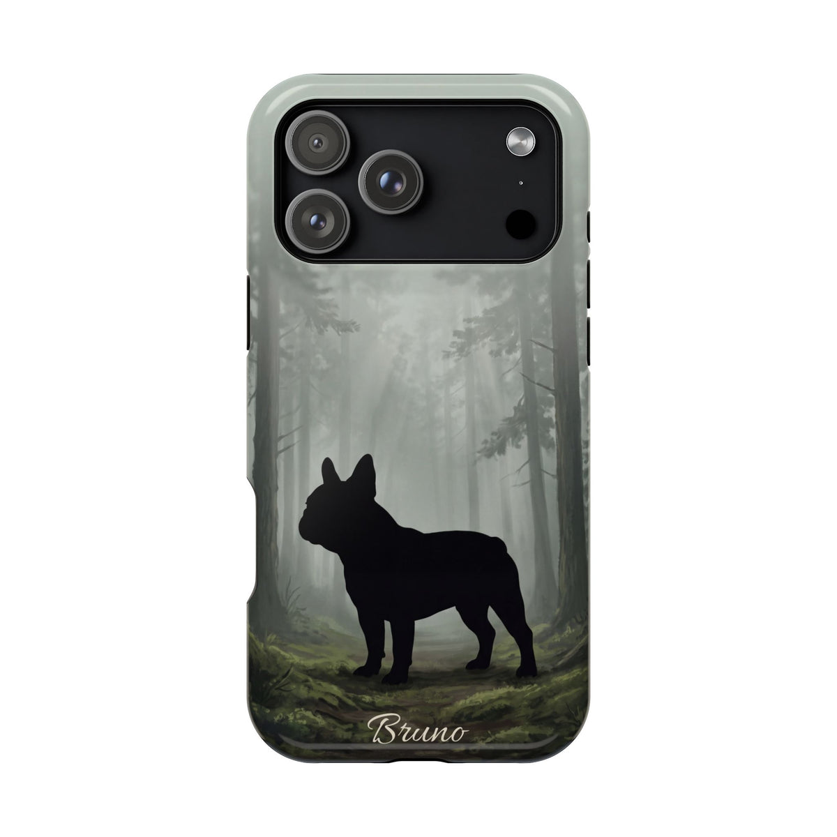 Personalized French Bulldog Misty Forest Phone Case — Wireless Charging Cover