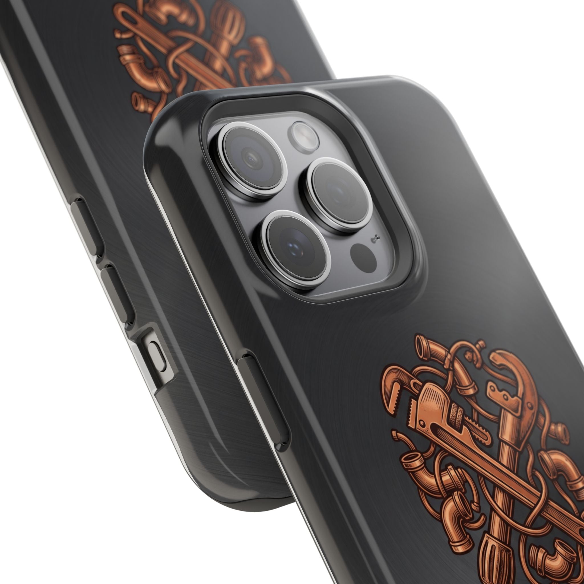 Crafted to Last Phone Case — Crossed Wrenches Wireless Charging Cover