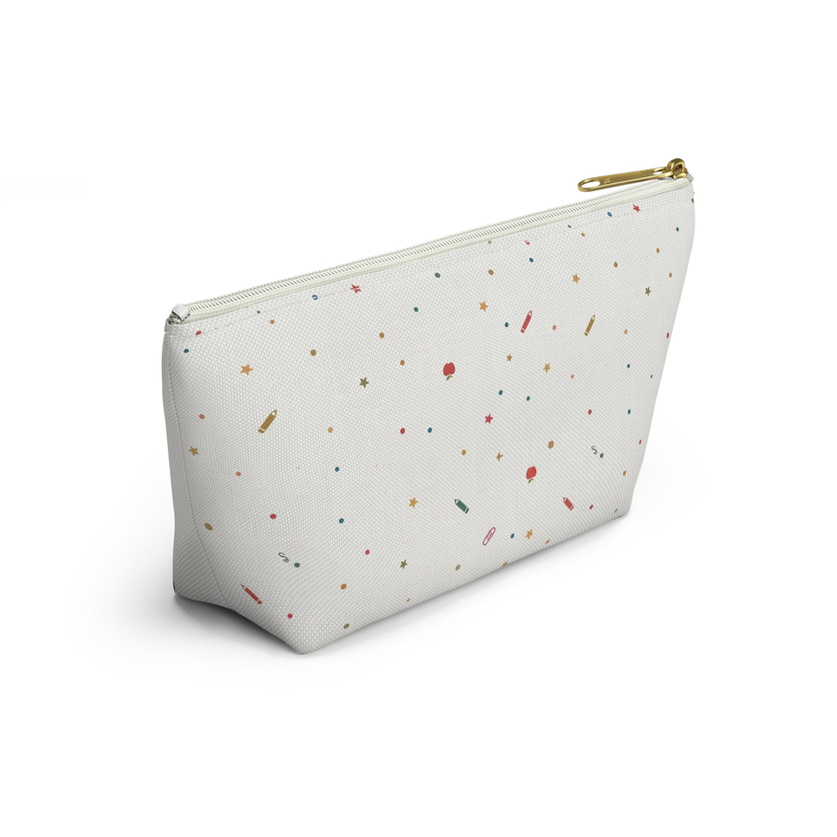 Inspire Teach Blonde Illustrated Teacher Pouch — T-Bottom Zipper Bag