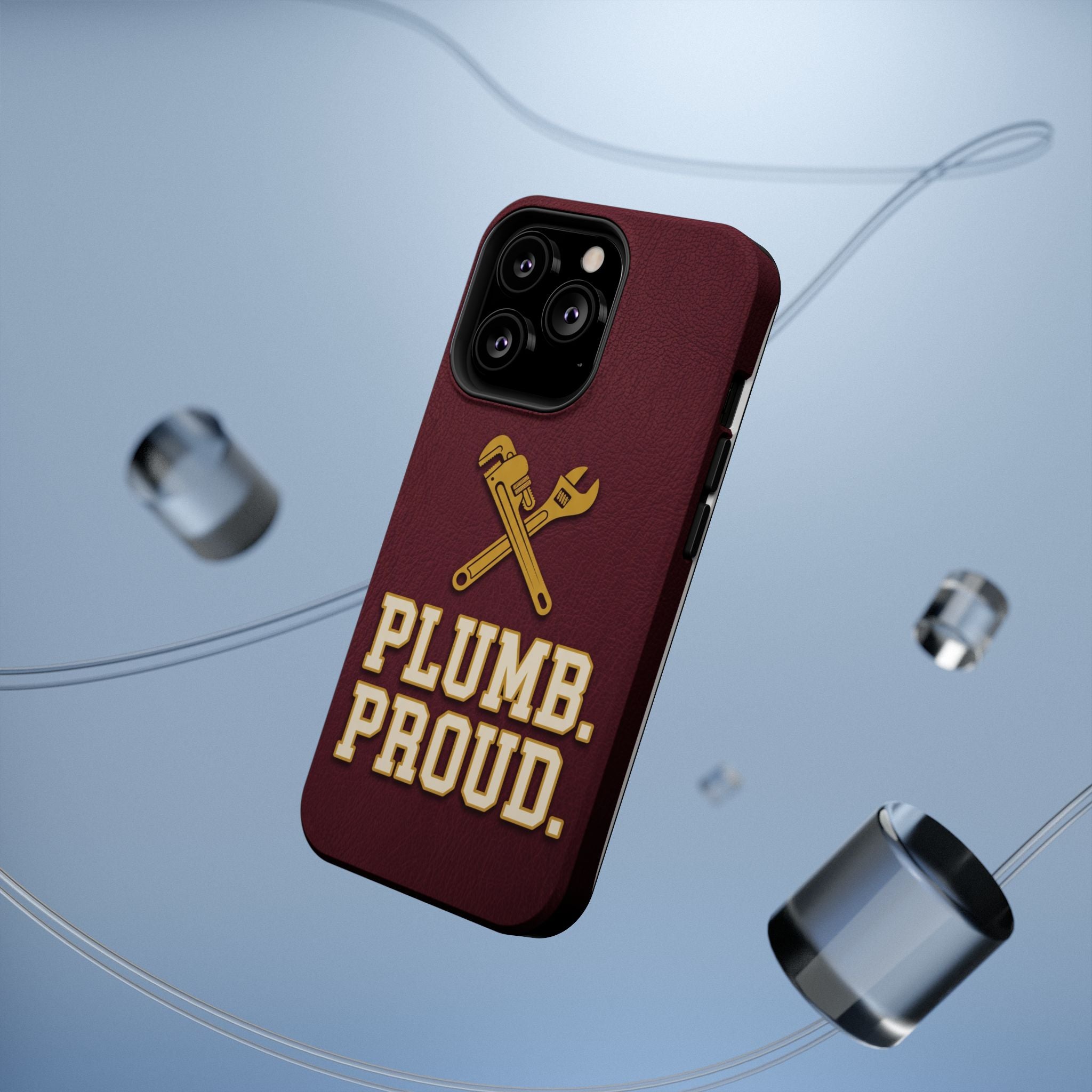 Plumb. Proud. Phone Case — Crossed Wrenches Wireless Charging Cover